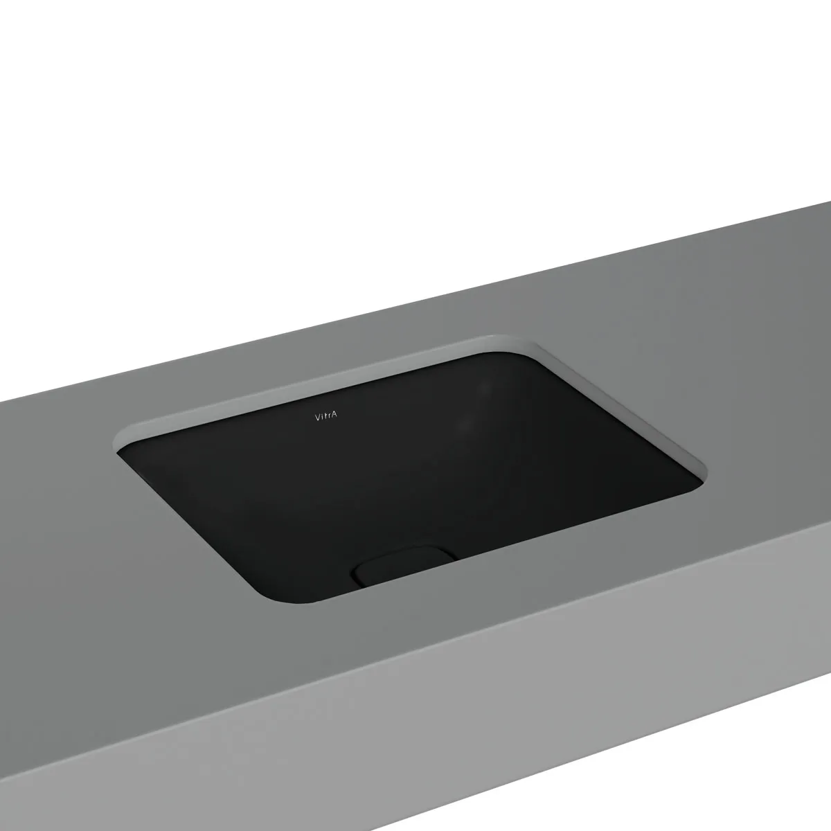 VitrA New Metropole Unterbauwaschtisch rechteckig 50x40cm, Schwarz Matt