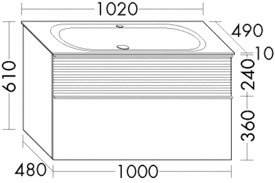 burgbad Badmöbelset „Fiumo“ Griff, Chrom (230 mm), in Veloursgrau Softmatt burgbad Badmöbelset „Fiumo“ Griff, Chrom (230 mm), in Veloursgrau Softmatt
