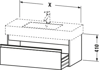 Duravit Waschtischunterschrank wandhängend „Ketho“ 80 × 41 × 45,5 cm in Betongrau Matt