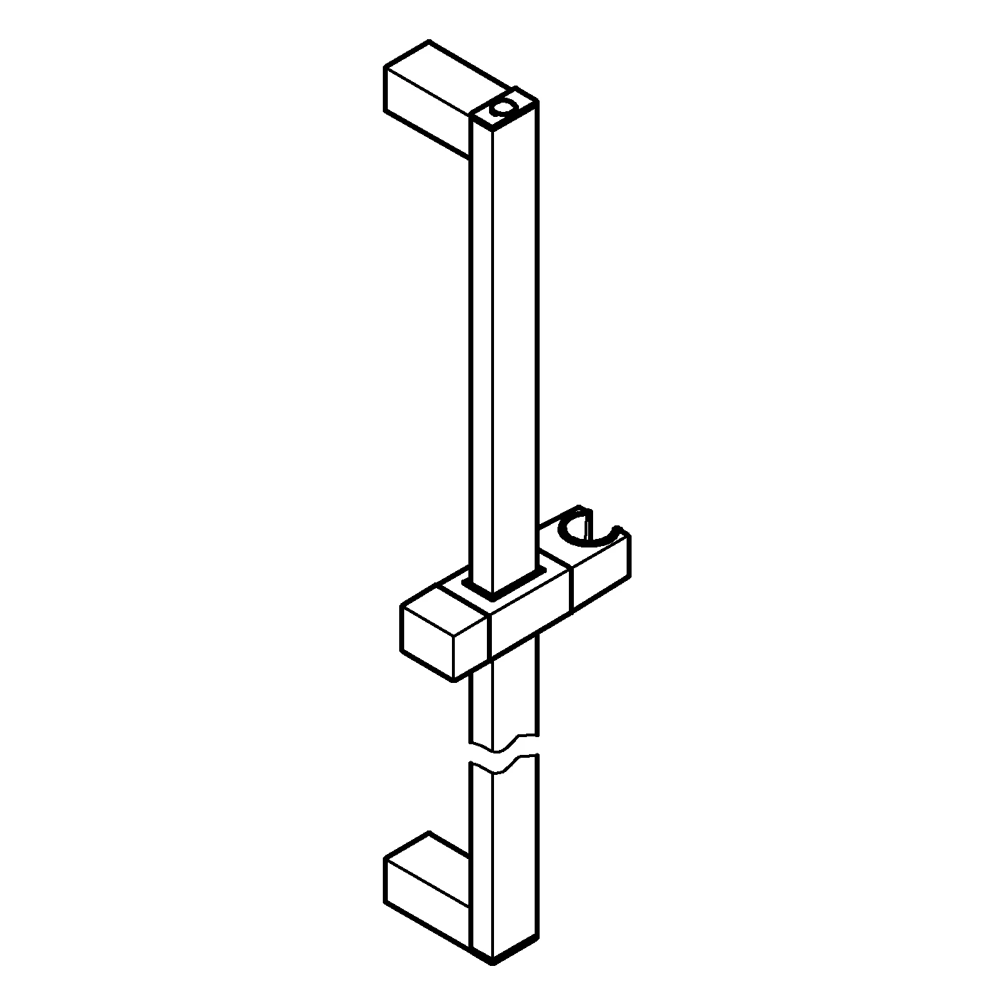 Brausestange Euphoria Cube 27892, 600 mm, chrom