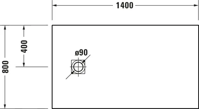 Duravit rechteck Duschwanne „Sustano“ 140 × 80 cm in Greige Matt