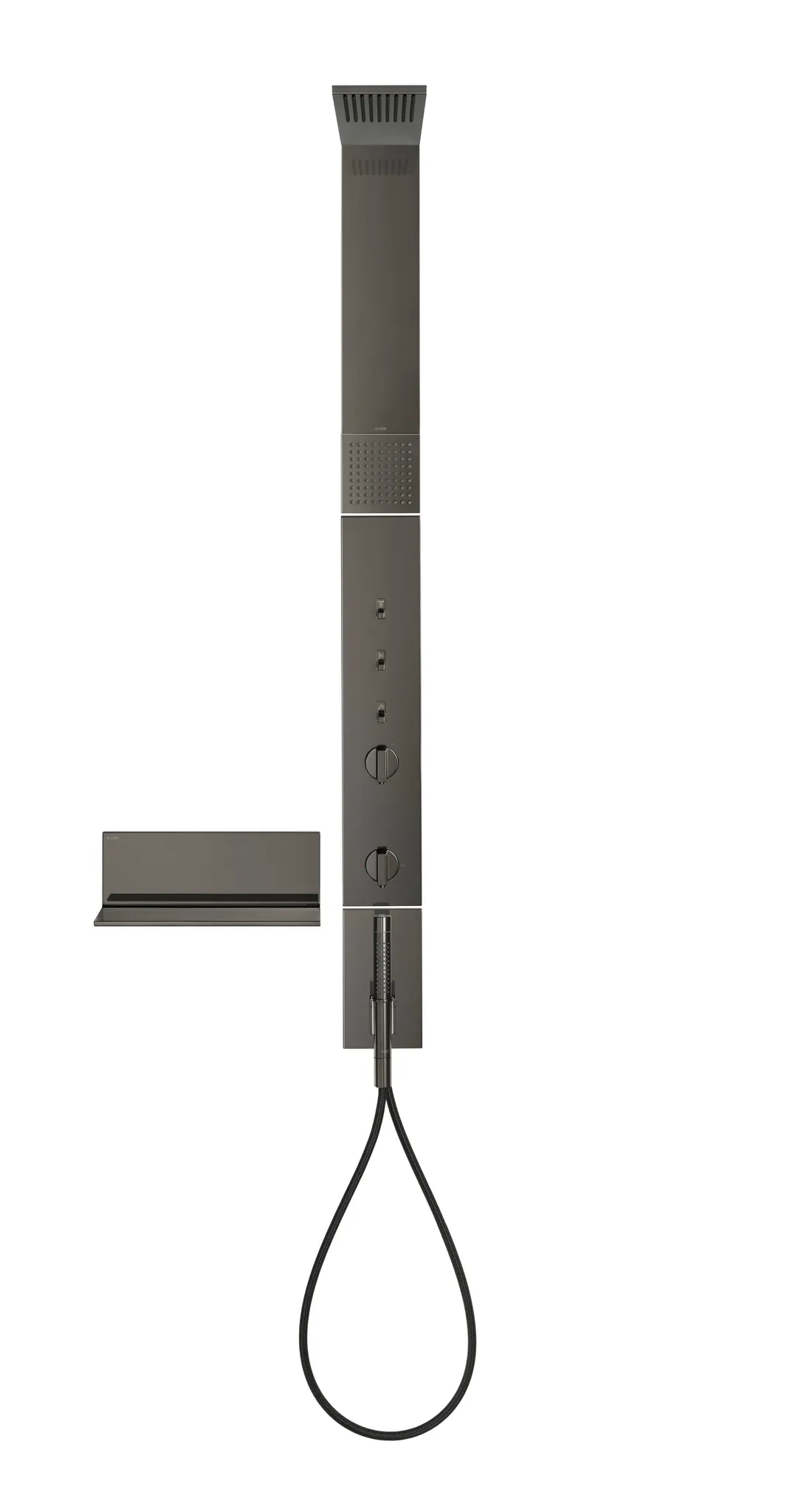 AXOR ShowerComposition Duschpaneel mit Thermostat, Kopfbrause 110/220 1jet und Schulterbrause Chrom