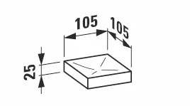 Laufen Seifenschale BOXY Kartell Laufen 105x105x25, Kristallklar Laufen Seifenschale BOXY Kartell Laufen 105x105x25, Kristallklar