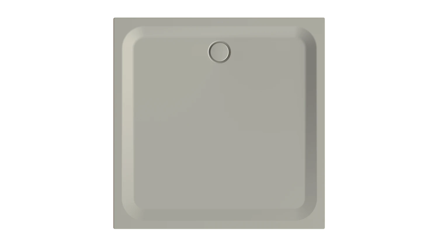 Bette quadrat Duschwanne „BetteUltra“ 1300 × 1300 mm mit BetteAntirutsch Pro, ohne Oberflächenveredelung, ohne Wannenträger, in Stone