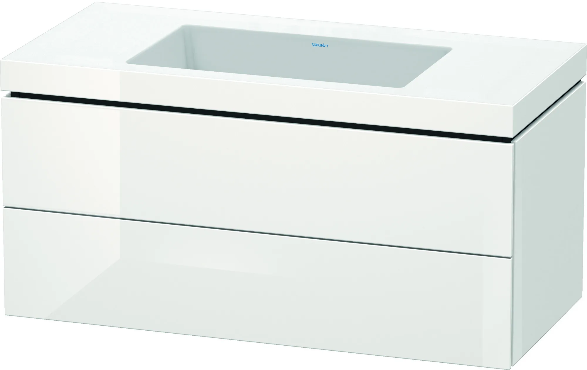 Duravit Möbelset c-shaped Set wandhängend wandhängend „L-Cube“ 100 × 50 × 48 cm Weiß Hochglanz
