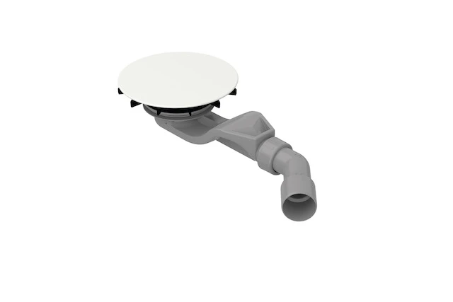 Bette Ablaufgarnitur BetteAir 30 DW, Edelweiß, seitlich, 0,6 l/s, Ab- und Überlauf, Duschwanne/Duschfläche, 300x230x152 mm, Titan-Stahl glasiert, Kunststoff
