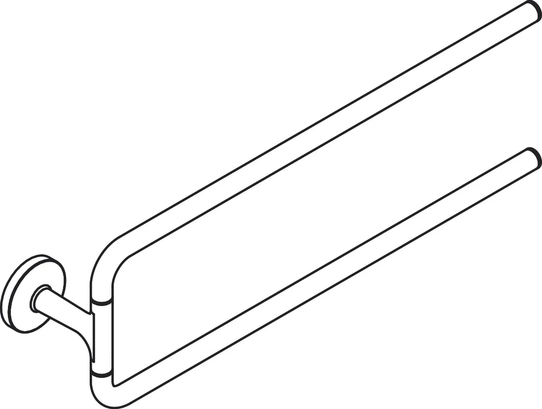 Hansgrohe AXOR Universal Circular Handtuchhalter zweiarmig, Chrom, 490 mm, schwenkbar