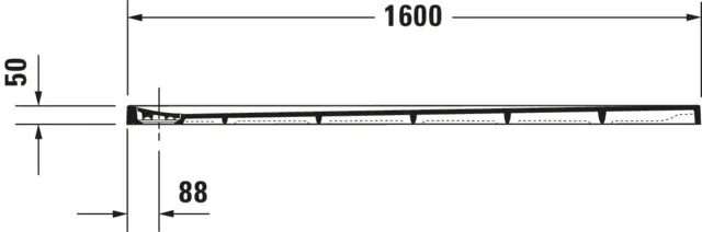 Duravit rechteck Duschwanne „Stonetto“ 160 × 90 cm in Beton Matt