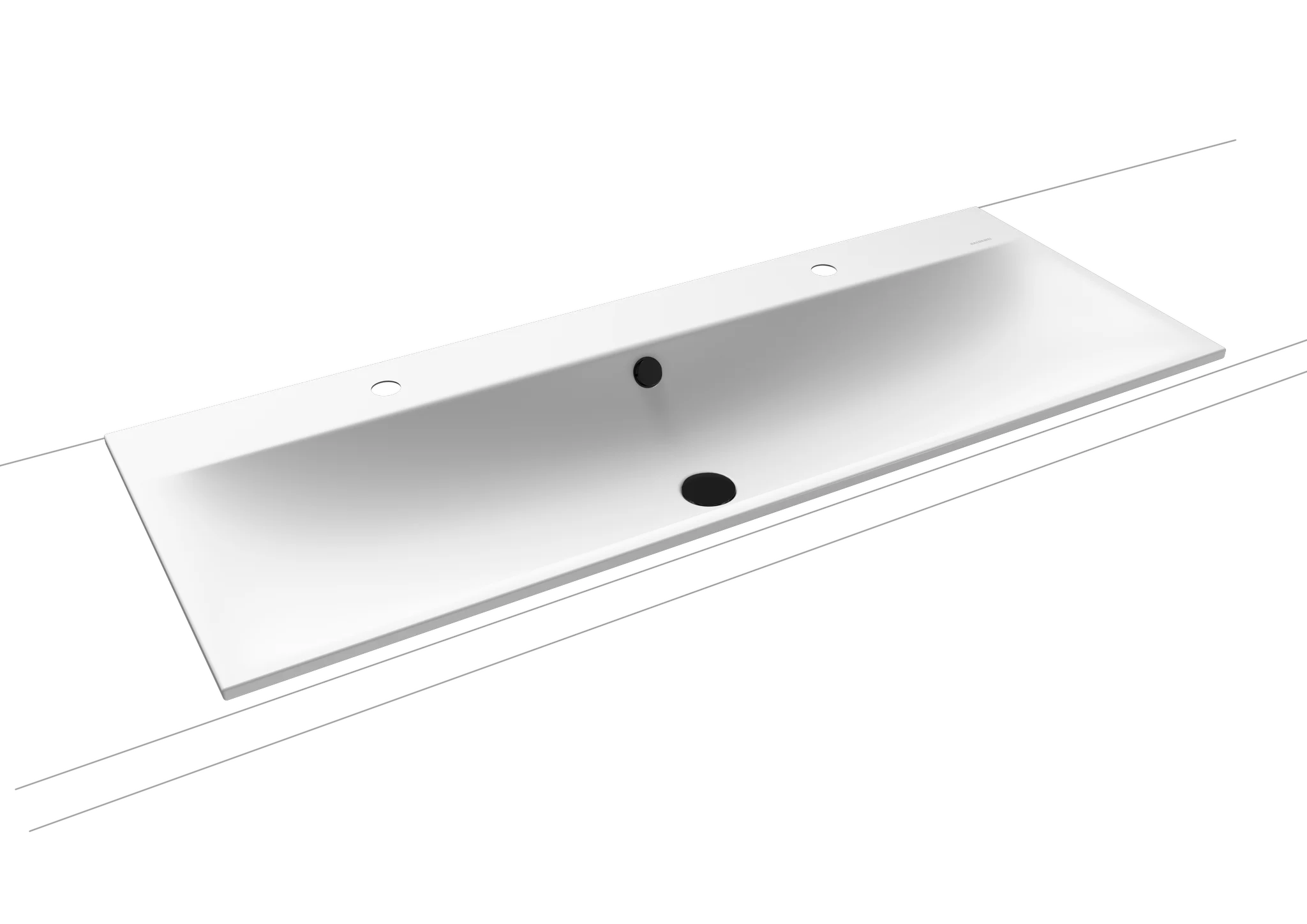 Kaldewei SILENIO Einbau-Doppelwaschtisch, 1200x460 mm, alpinweiß matt, Perl-Effekt, 2x1er Hahnlochbohrung, mit Überlauf, 14 mm Randhöhe, MADE IN GERMANY Kaldewei SILENIO Einbau-Doppelwaschtisch, 1200x460 mm, alpinweiß matt, Perl-Effekt, 2x1er Hahnlochbohrung, mit Überlauf, 14 mm Randhöhe, MADE IN GERMANY