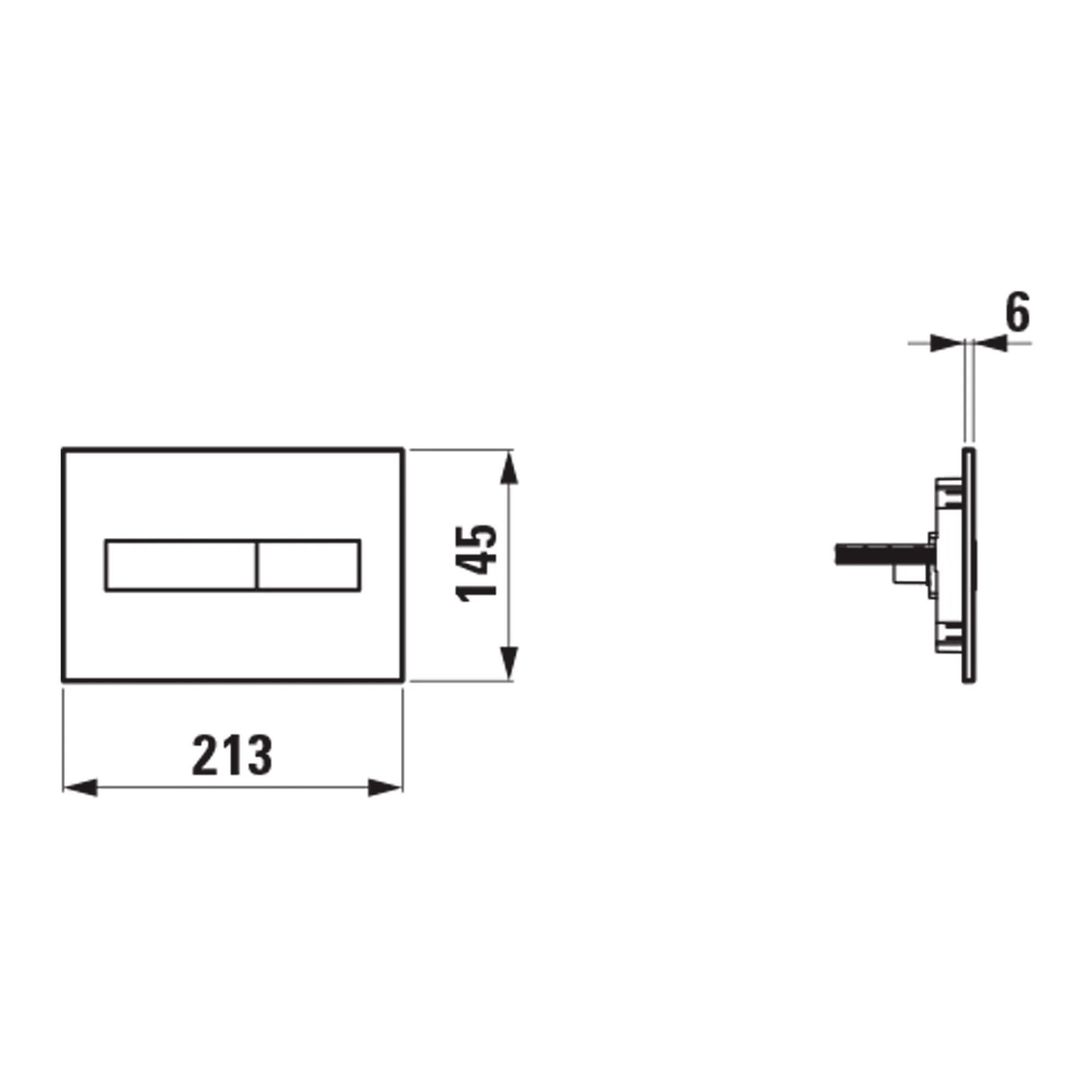 Laufen H900111 Betätigungsplatte HORIZON INEO 213x145x6, weiß, chrom matt Laufen H900111 Betätigungsplatte HORIZON INEO 213x145x6, weiß, chrom matt