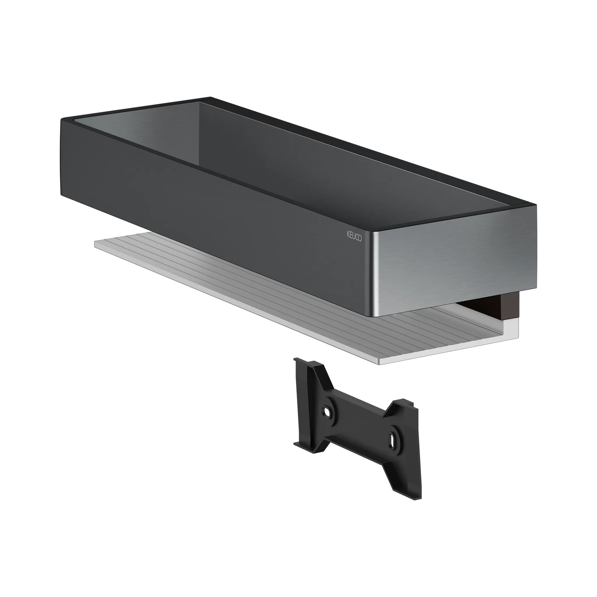 KEUCO EDITION 11 Duschablage Schwarzchrom gebürstet / Alu KEUCO EDITION 11 Duschablage Schwarzchrom gebürstet / Alu