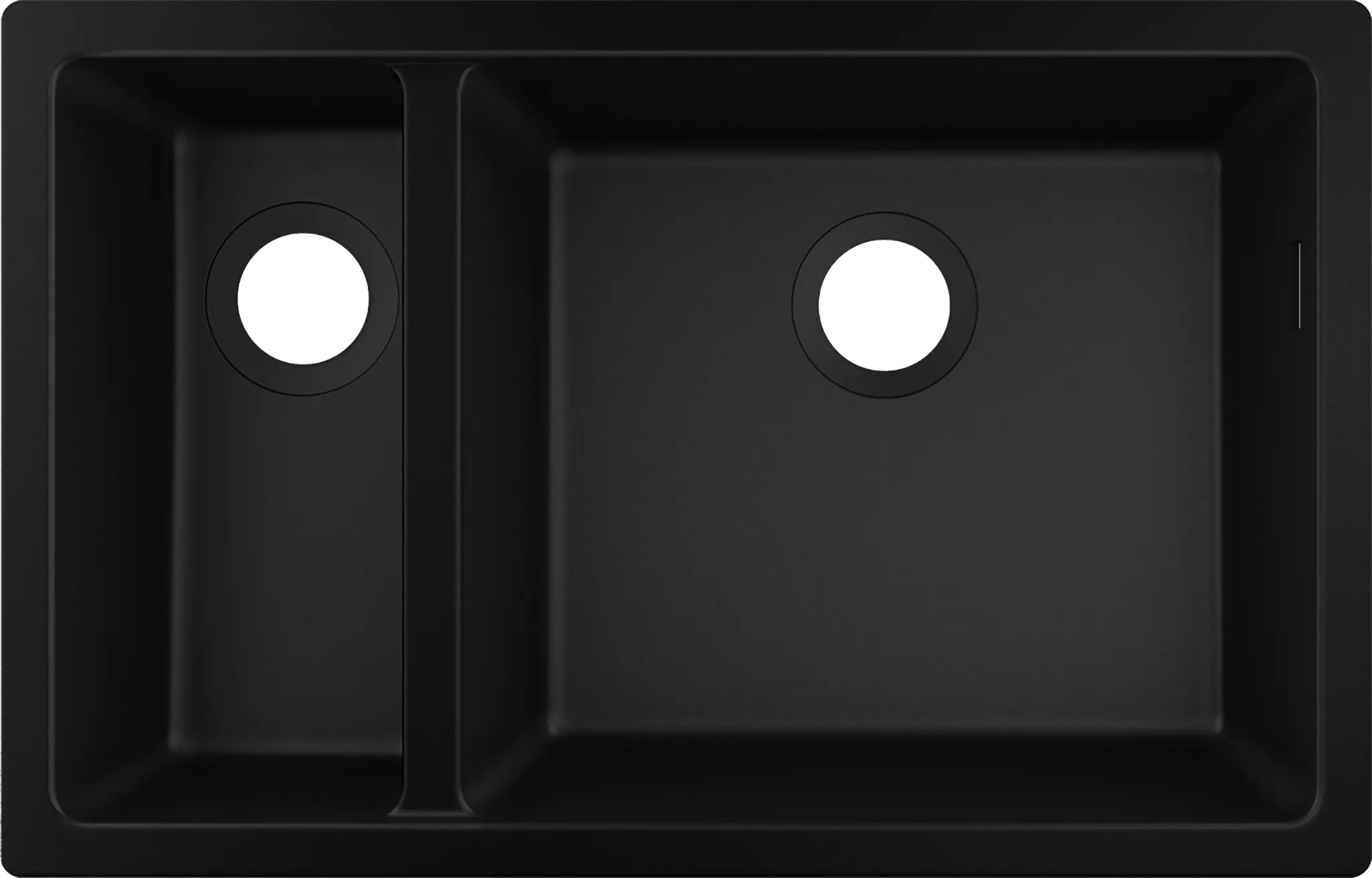 Hansgrohe S51 S510-U635 Unterbauspüle 180⁄450 Graphitschwarz Hansgrohe S51 S510-U635 Unterbauspüle 180⁄450 Graphitschwarz