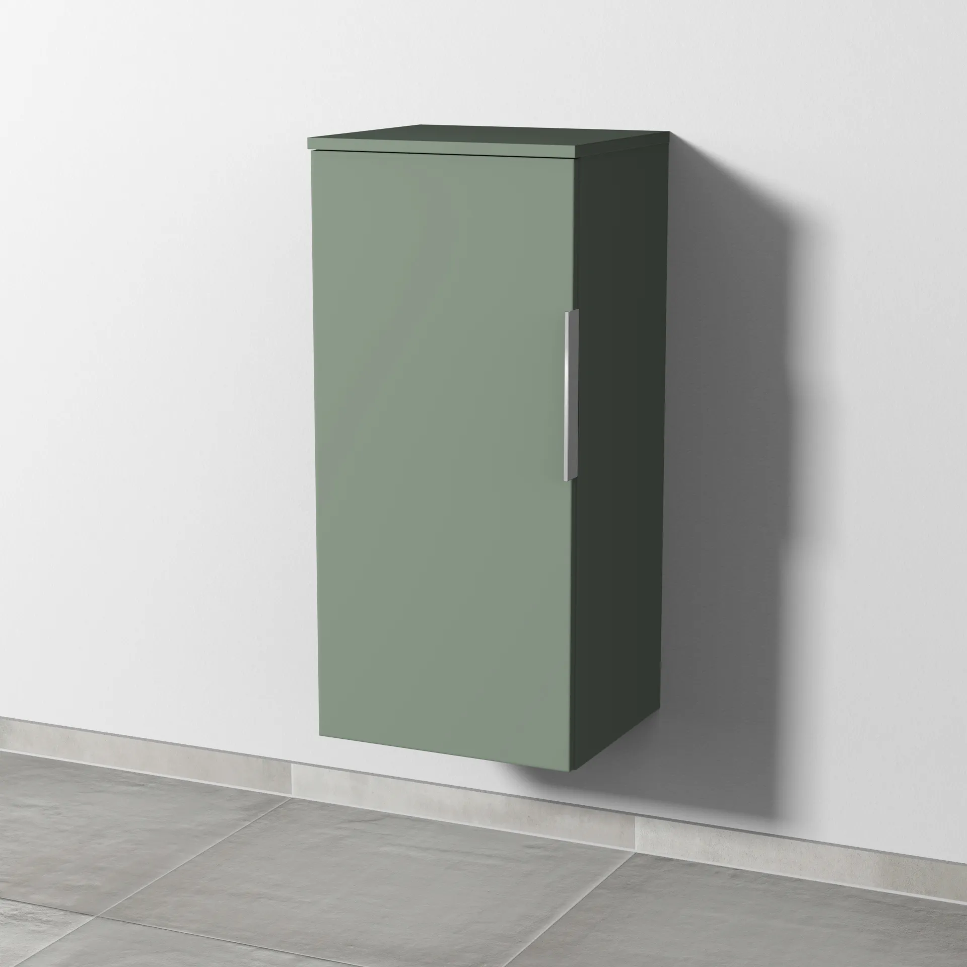 Sanipa Mittelschrank „3way“ 400 × 850 × 345 mm Anschlag links, in Soft-Green, Anschlag links