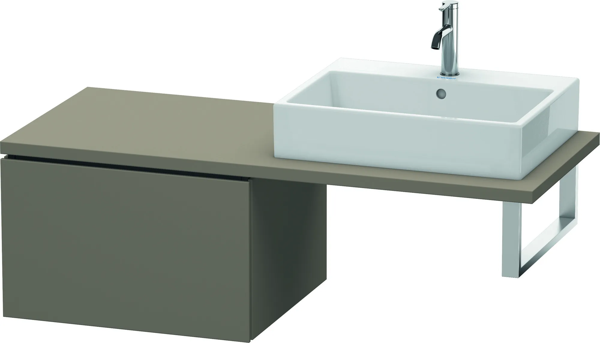 Duravit Unterschrank für Konsole „L-Cube“ 62 × 40 × 54,7 cm Flannel Grey Seidenmatt