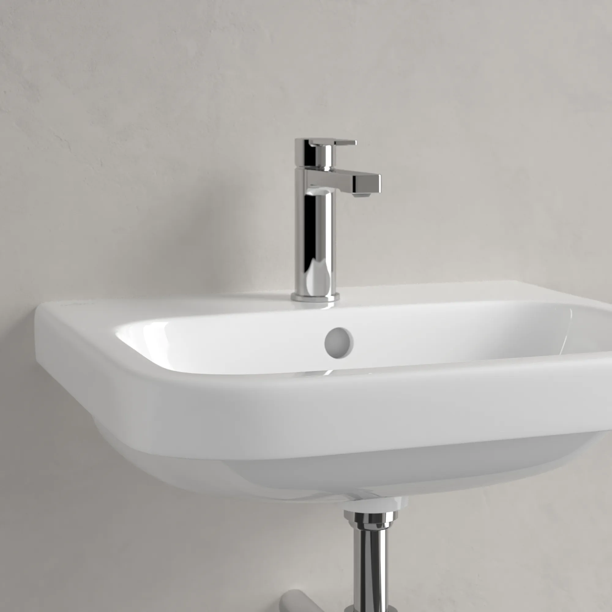 Villeroy & Boch Waschbecken geschliffen „Architectura“ 550 × 470 × 180 mm, ohne Hahnlochbohrung, mit Hahnlochbank, Hahnlochposition mittig in Weiß Alpin Villeroy & Boch Waschbecken geschliffen „Architectura“ 550 × 470 × 180 mm, ohne Hahnlochbohrung, mit Hahnlochbank, Hahnlochposition mittig in Weiß Alpin