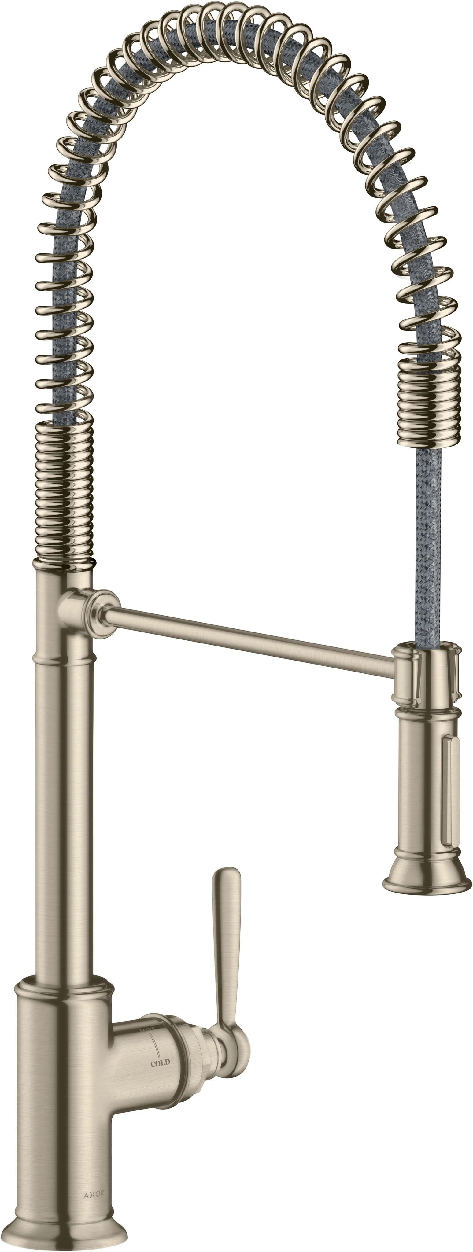 Hansgrohe AXOR Montreux Einhebel-Küchenmischer Semi-Pro Chrom, ComfortZone 210, 360° Schwenkbereich, Laminarstrahl, arretierbar, 11 l/min, Keramikmischsystem, für Durchlauferhitzer geeignet