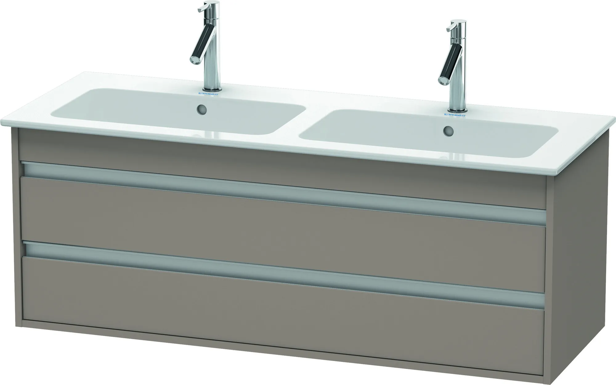 Duravit Waschtischunterschrank wandhängend „Ketho“ 127 × 48 × 47,5 cm in Basalt Matt