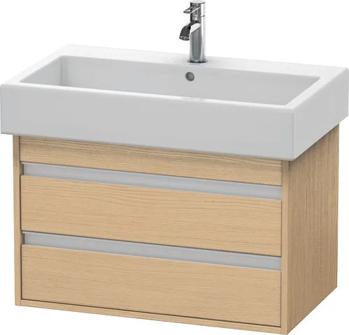 Duravit Waschtischunterschrank wandhängend „Ketho“ 75 × 48 × 44 cm Eiche Natur Duravit Waschtischunterschrank wandhängend „Ketho“ 75 × 48 × 44 cm Eiche Natur
