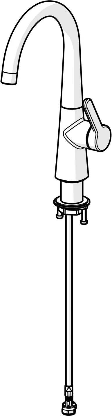 HansaDESIGNO Style Waschtischarmatur 5149, Standmontage, Einhebelmischer, Chrom