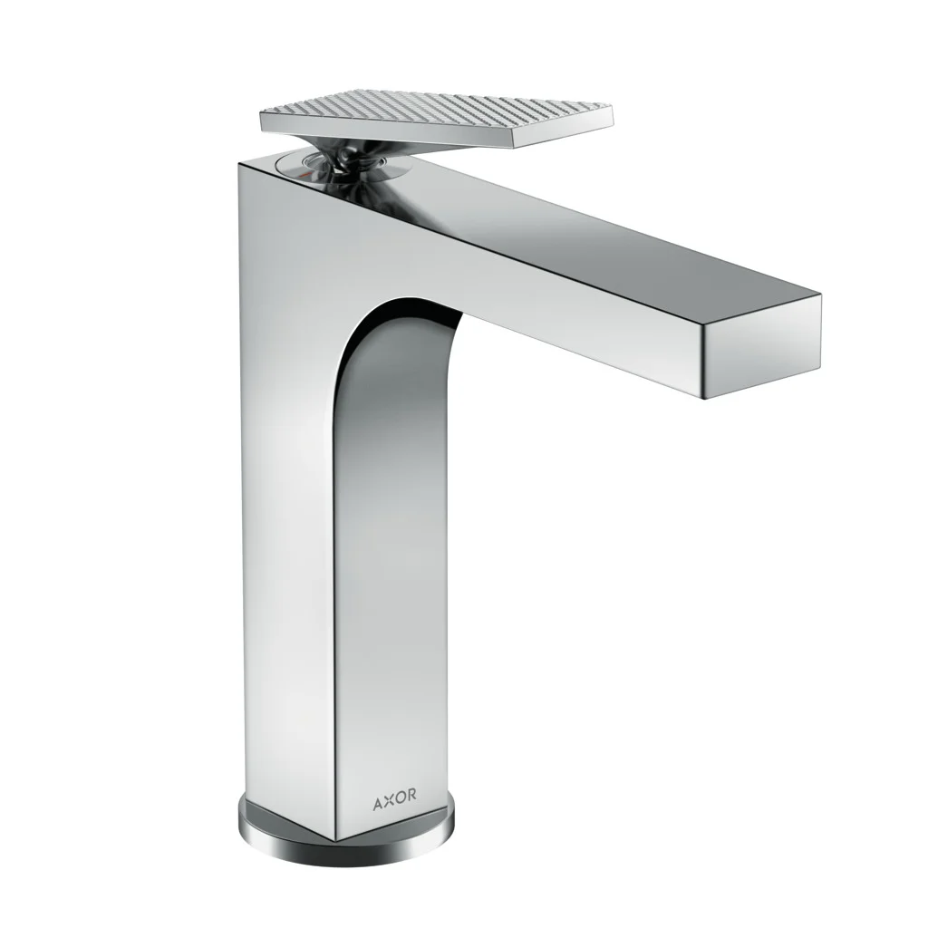 Hansgrohe AXOR Citterio Einhebel-Waschtischmischer 160, Hebelgriff, Rautenschliff Chrom, Ausladung 143 mm, Auslaufhöhe 156 mm