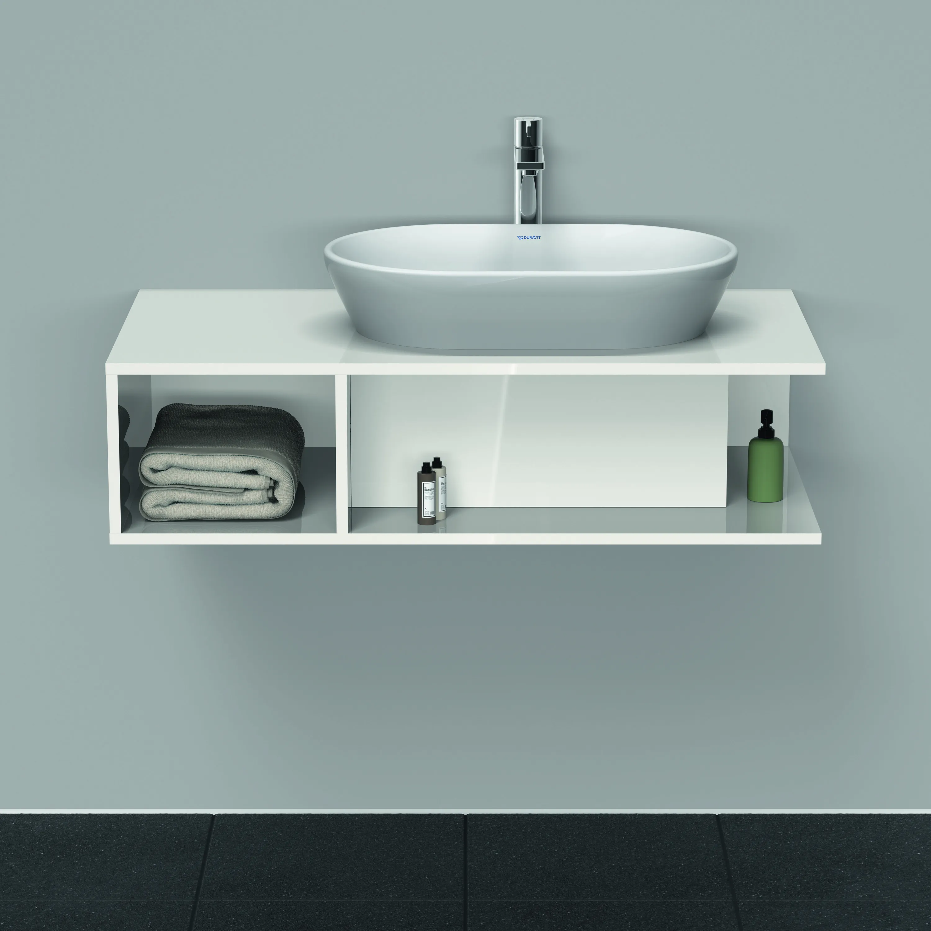 Duravit Waschtischunterschrank wandhängend „D-Neo“ 100 × 26 × 55 cm Weiß Hochglanz Duravit Waschtischunterschrank wandhängend „D-Neo“ 100 × 26 × 55 cm Weiß Hochglanz