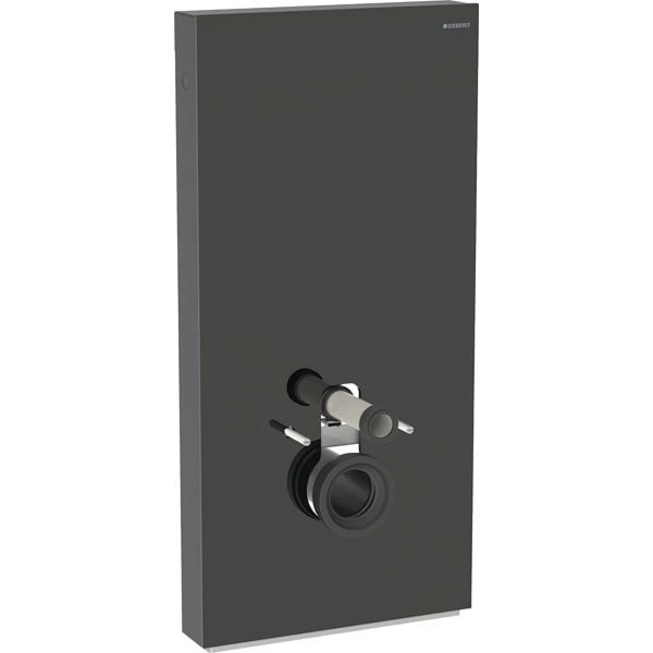 Monolith Plus Sanitärmodul für Wand-WC, 101 cm, Frontverkleidung aus Glas: Glas schwarz, Aluminium schwarzchrom Monolith Plus Sanitärmodul für Wand-WC, 101 cm, Frontverkleidung aus Glas: Glas schwarz, Aluminium schwarzchrom