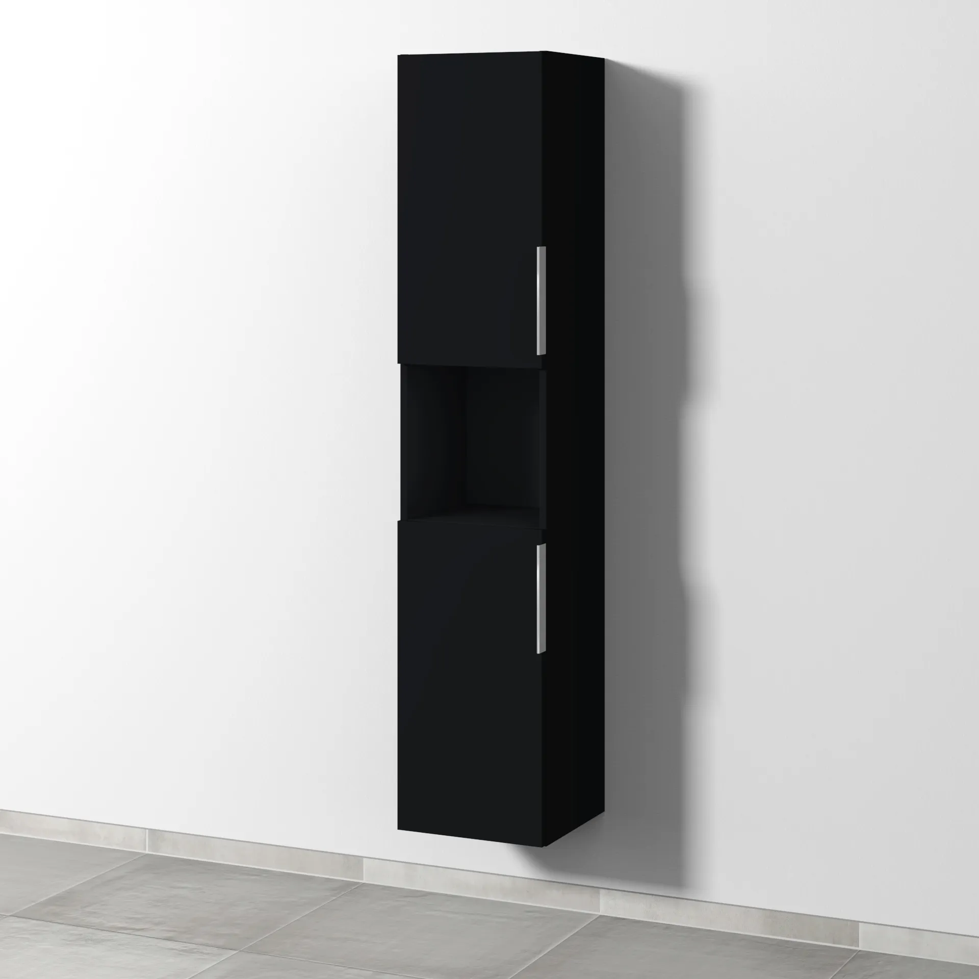 Sanipa Hochschrank „3way“ 350 × 1700 × 345 mm Anschlag links, in Schwarz (matt), Anschlag links Sanipa Hochschrank „3way“ 350 × 1700 × 345 mm Anschlag links, in Schwarz (matt), Anschlag links