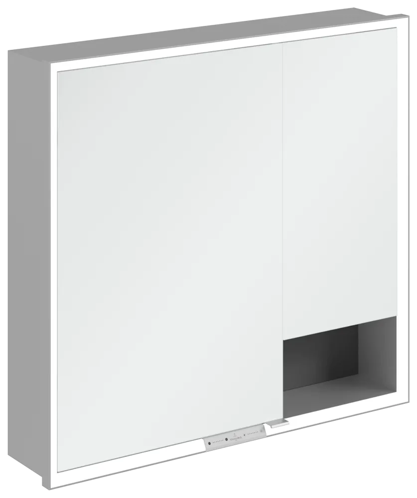 Villeroy & Boch Einbau-Spiegelschrank „My View+“ 800 × 750 × 168 mm in Graphite