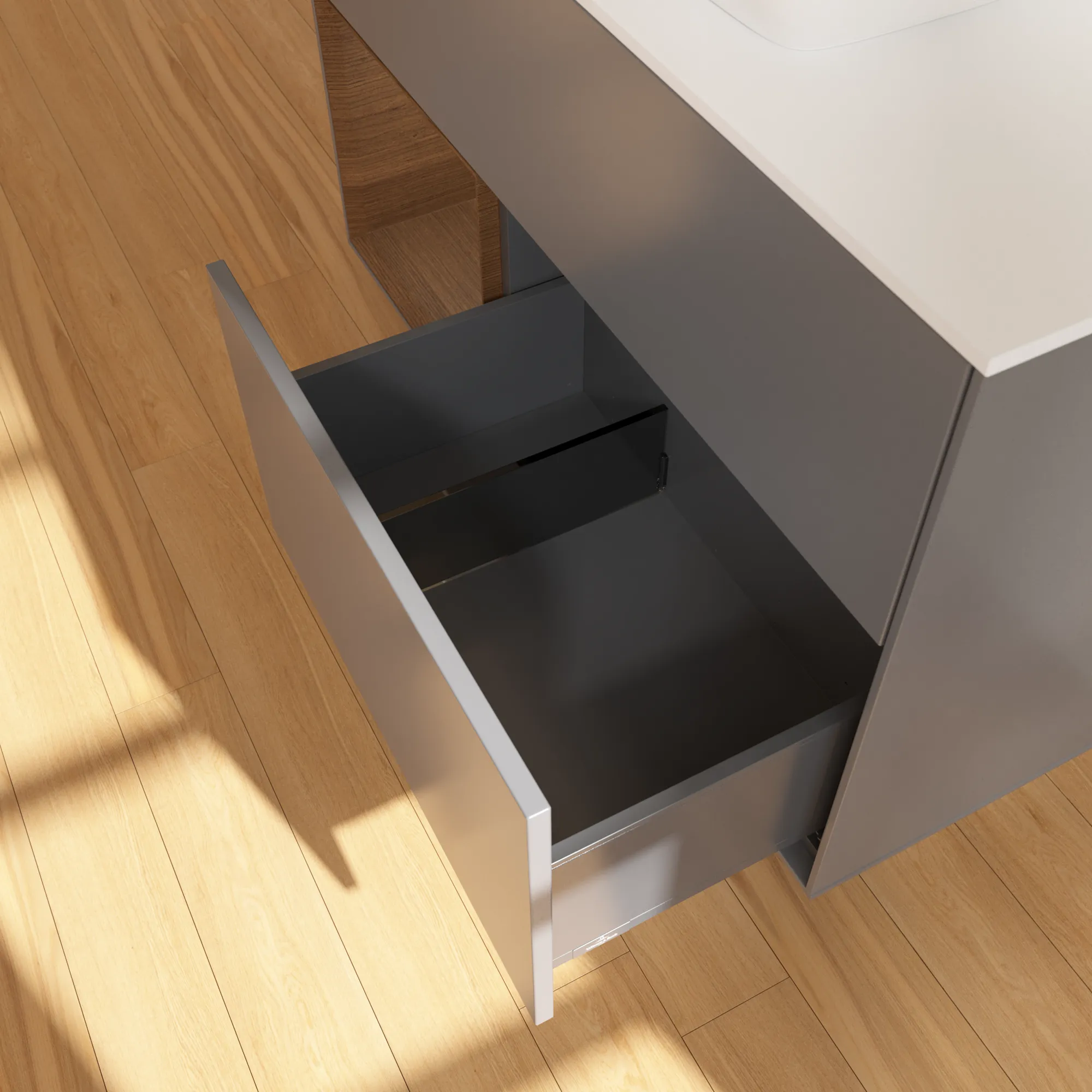 Villeroy & Boch Waschtischunterschrank „Finion“ für Schrankwaschtisch 1000 × 603 × 501 mm Anthracite Matt Lacquer, für Becken mittig, mit Hahnlochbohrung Villeroy & Boch Waschtischunterschrank „Finion“ für Schrankwaschtisch 1000 × 603 × 501 mm Anthracite Matt Lacquer, für Becken mittig, mit Hahnlochbohrung