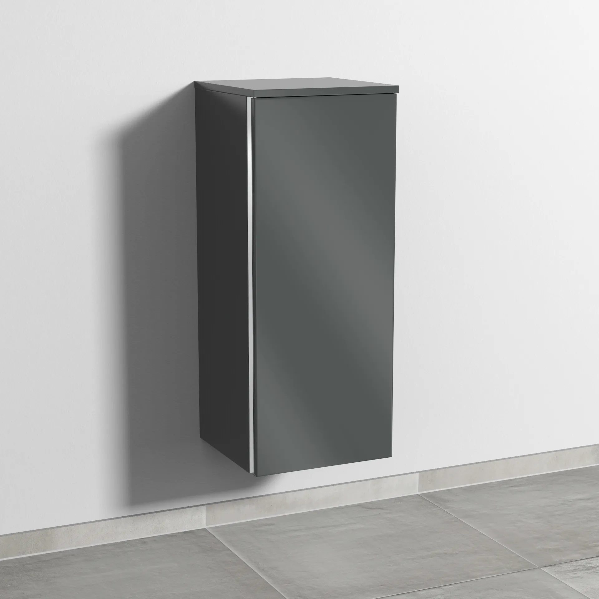 Sanipa Mittelschrank „3way“ 350 × 850 × 345 mm Anschlag rechts, in Anthrazit (glanz), Anschlag rechts