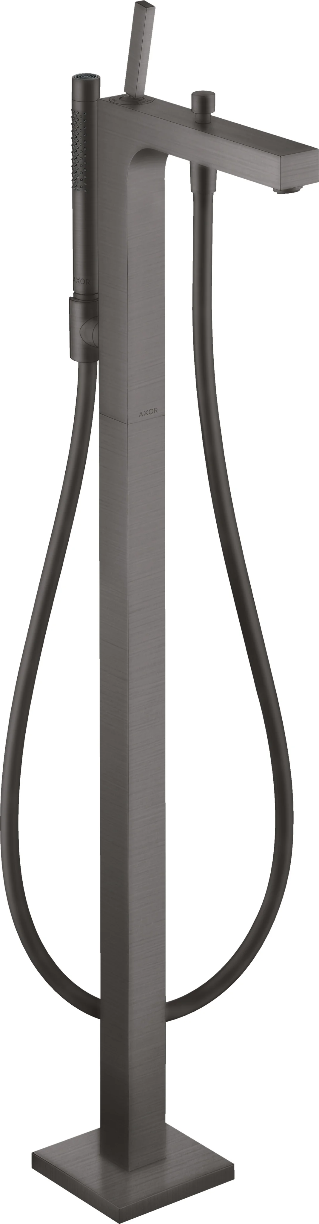 Hansgrohe AXOR Citterio Einhebel-Wannenmischer bodenstehend, Brushed Black Chrome, Ausladung 200 mm