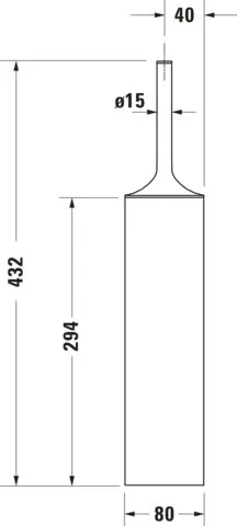 Bürstengarnitur bodenstehend Starck T, Chrom