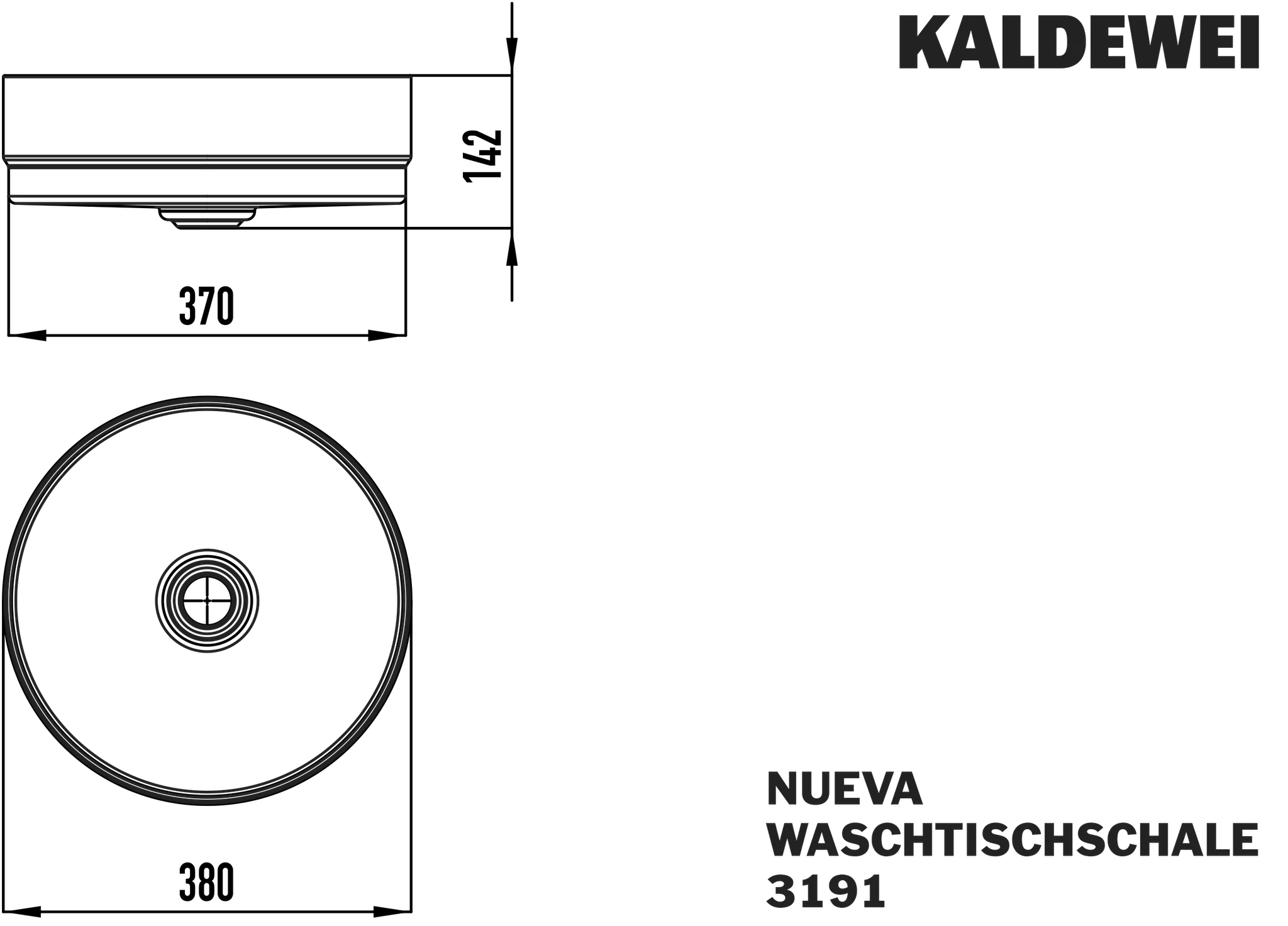 Kaldewei NUEVA Waschtisch-Schale, 380 mm Durchmesser, cool grey 90, Perl-Effekt, ohne Überlauf Kaldewei NUEVA Waschtisch-Schale, 380 mm Durchmesser, cool grey 90, Perl-Effekt, ohne Überlauf