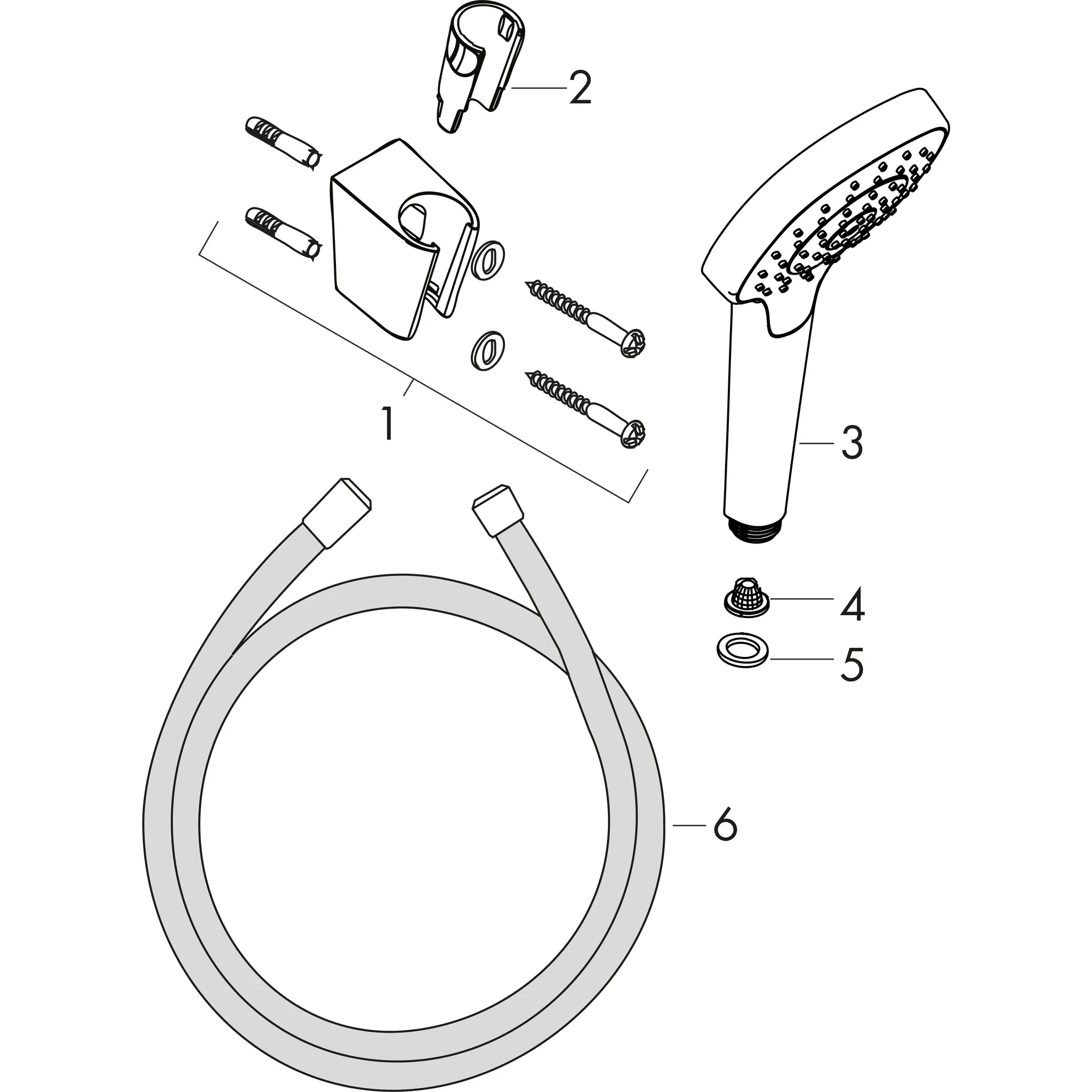 Brausenset Croma Select E Vario/ Porter weiss/chrom Brauseschlauch 1250mm Brausenset Croma Select E Vario/ Porter weiss/chrom Brauseschlauch 1250mm