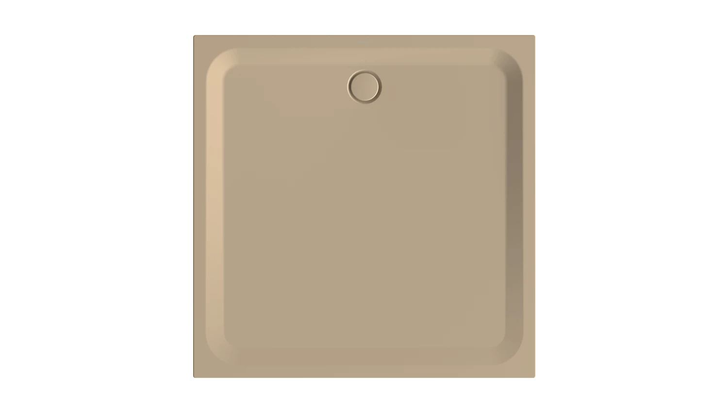 Bette quadrat Duschwanne „BetteUltra“ 1400 × 1400 mm mit BetteAntirutsch Pro, ohne Oberflächenveredelung, ohne Wannenträger, in Greige