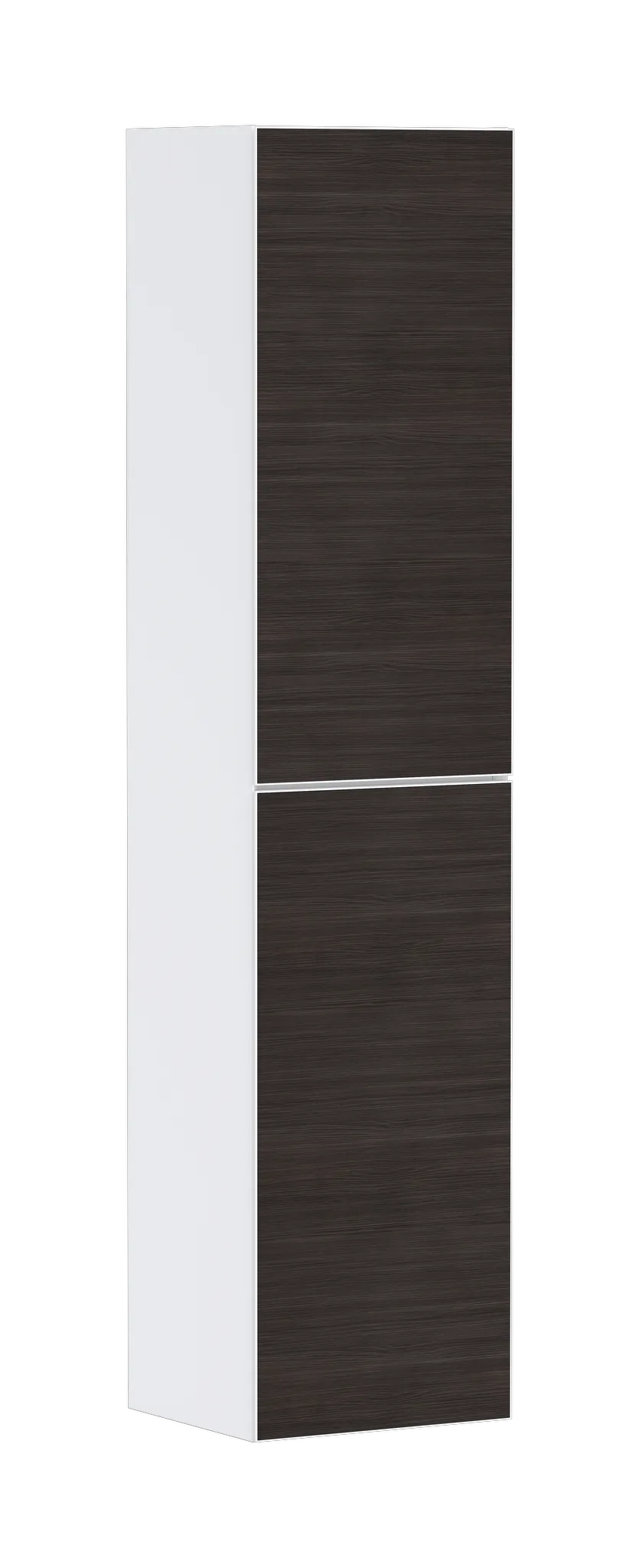 Hansgrohe Xevolos E Hochschrank Mattweiß 400⁄360, Türanschlag links, Oberfläche Front: Eiche Dunkel Hansgrohe Xevolos E Hochschrank Mattweiß 400⁄360, Türanschlag links, Oberfläche Front: Eiche Dunkel