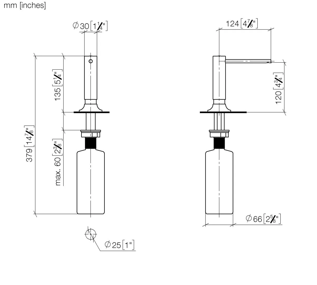 Dornbracht VAIA Spender mit Rosette - Chrom, Ausladung 140 mm, 500 ml Flaschenvolumen Dornbracht VAIA Spender mit Rosette - Chrom, Ausladung 140 mm, 500 ml Flaschenvolumen