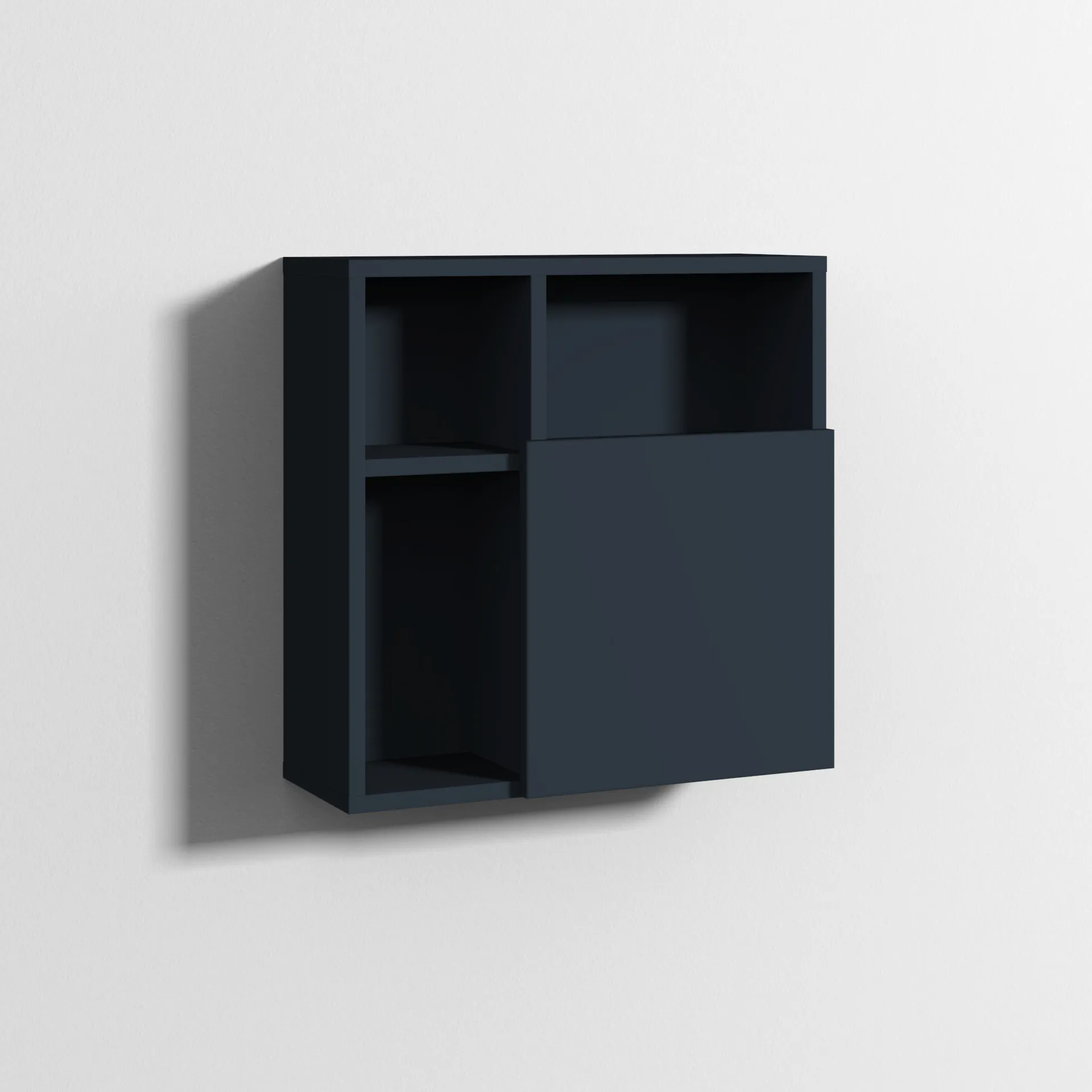 Sanipa Würfelschrank „3way“ 510 × 510 × 197 mm in Marine (matt), rechts Sanipa Würfelschrank „3way“ 510 × 510 × 197 mm in Marine (matt), rechts