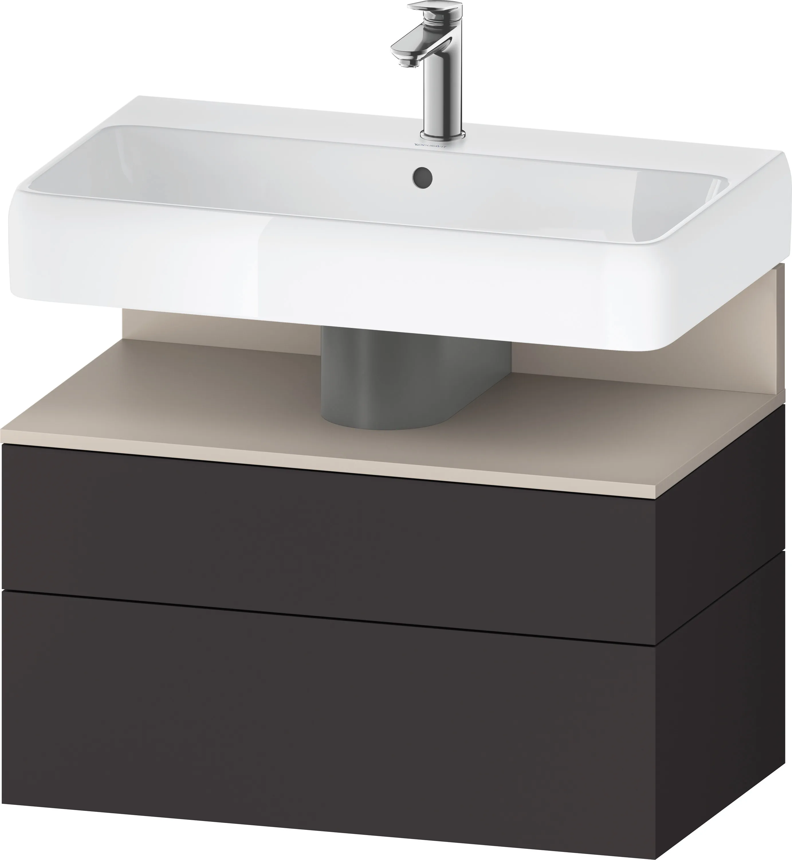 Duravit Waschtischunterschrank wandhängend „Qatego“ 79 × 59 × 47 cm, mit Beleuchtung