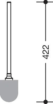 WC-Bürste System 900 für 900.20.00060 dgrau tiefmatt WC-Bürste System 900 für 900.20.00060 dgrau tiefmatt