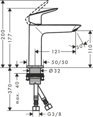 Hansgrohe Logis Einhebel-Waschtischmischer 110 Fine, Chrom Hansgrohe Logis Einhebel-Waschtischmischer 110 Fine, Chrom