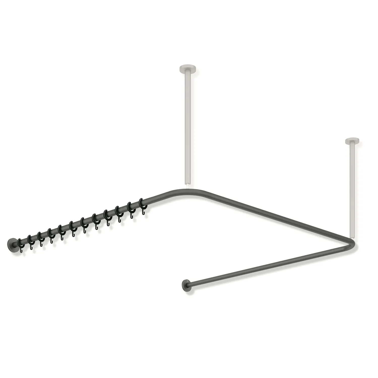 HEWI Duschvorhangstange „System 900“ 100 × 104,5 cm HEWI Duschvorhangstange „System 900“ 100 × 104,5 cm