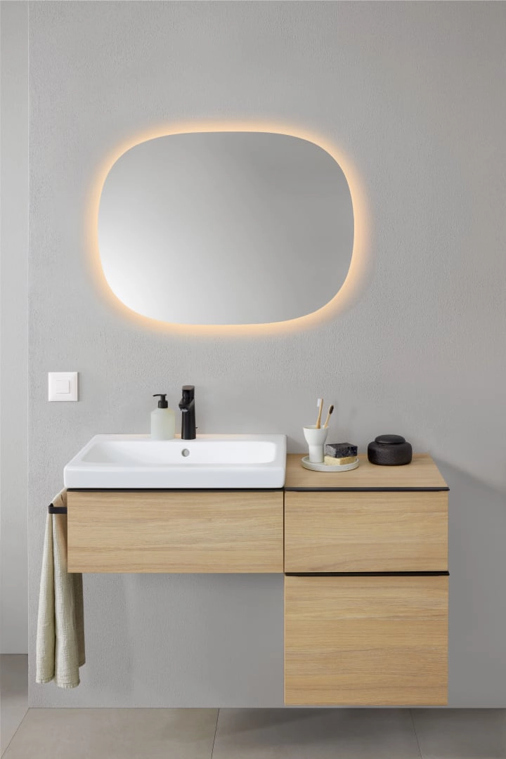 Aufsatzwaschtisch „iCon Light“, rechteckig, Hahnlochposition mittig 75 × 48 cm Aufsatzwaschtisch „iCon Light“, rechteckig, Hahnlochposition mittig 75 × 48 cm