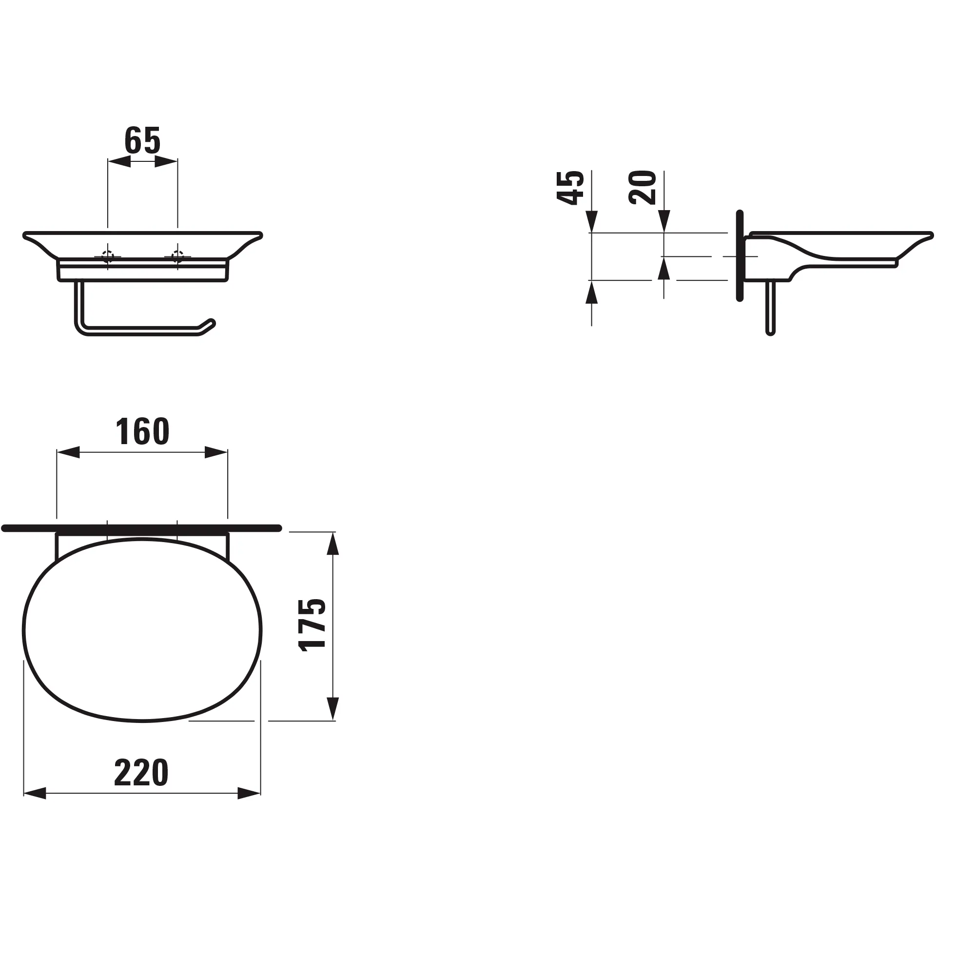 Toilettenpapierhalter THE NEW CLASSIC Saphirkeramik weiß Toilettenpapierhalter THE NEW CLASSIC Saphirkeramik weiß