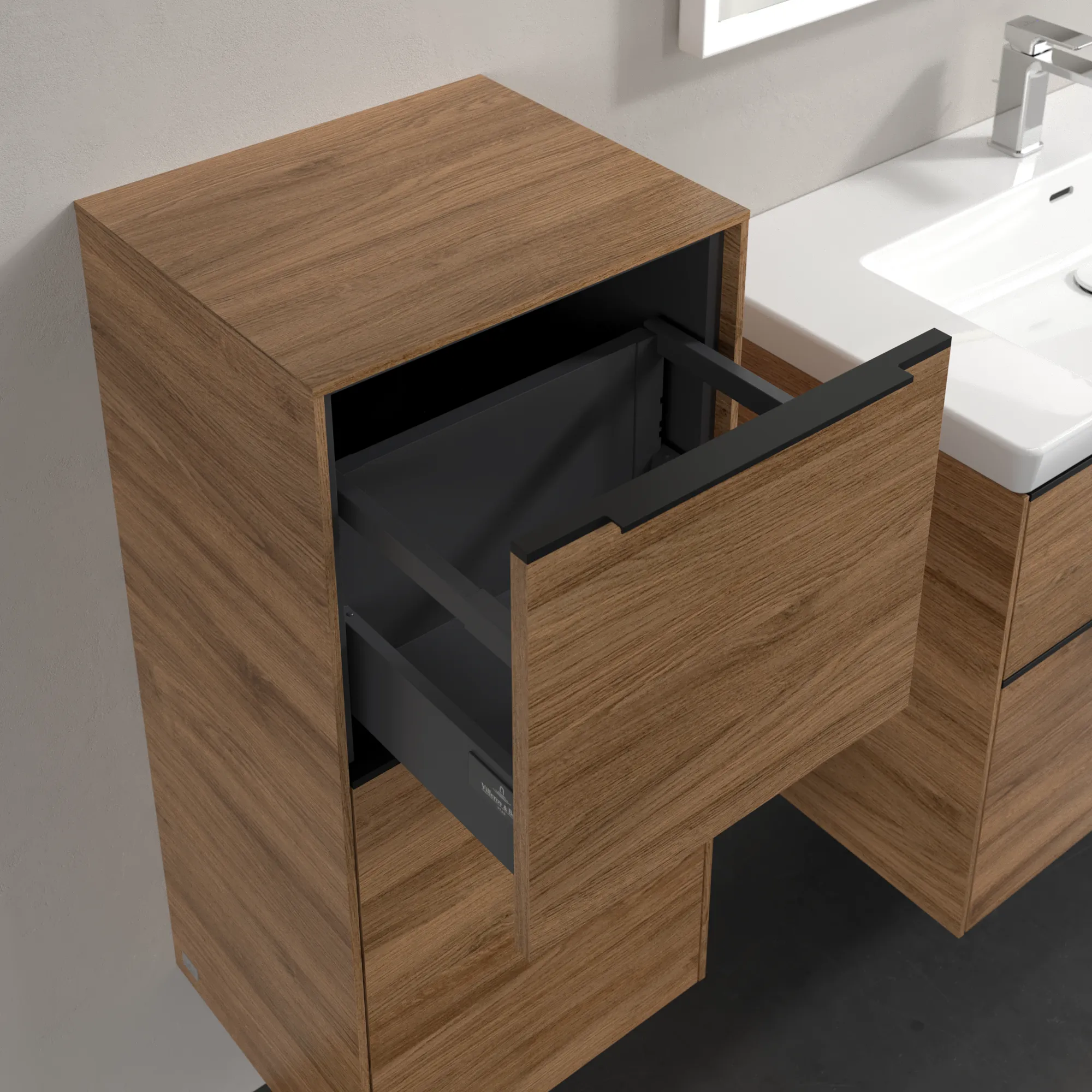 Villeroy & Boch Seitenschrank „Subway 3.0“ 40 × 86 × 36,2 × 36,2 cm 1 Auszug, 1 Tür, Anschlag (Scharnier) links, 1 Tür, Anschlag links Villeroy & Boch Seitenschrank „Subway 3.0“ 40 × 86 × 36,2 × 36,2 cm 1 Auszug, 1 Tür, Anschlag (Scharnier) links, 1 Tür, Anschlag links