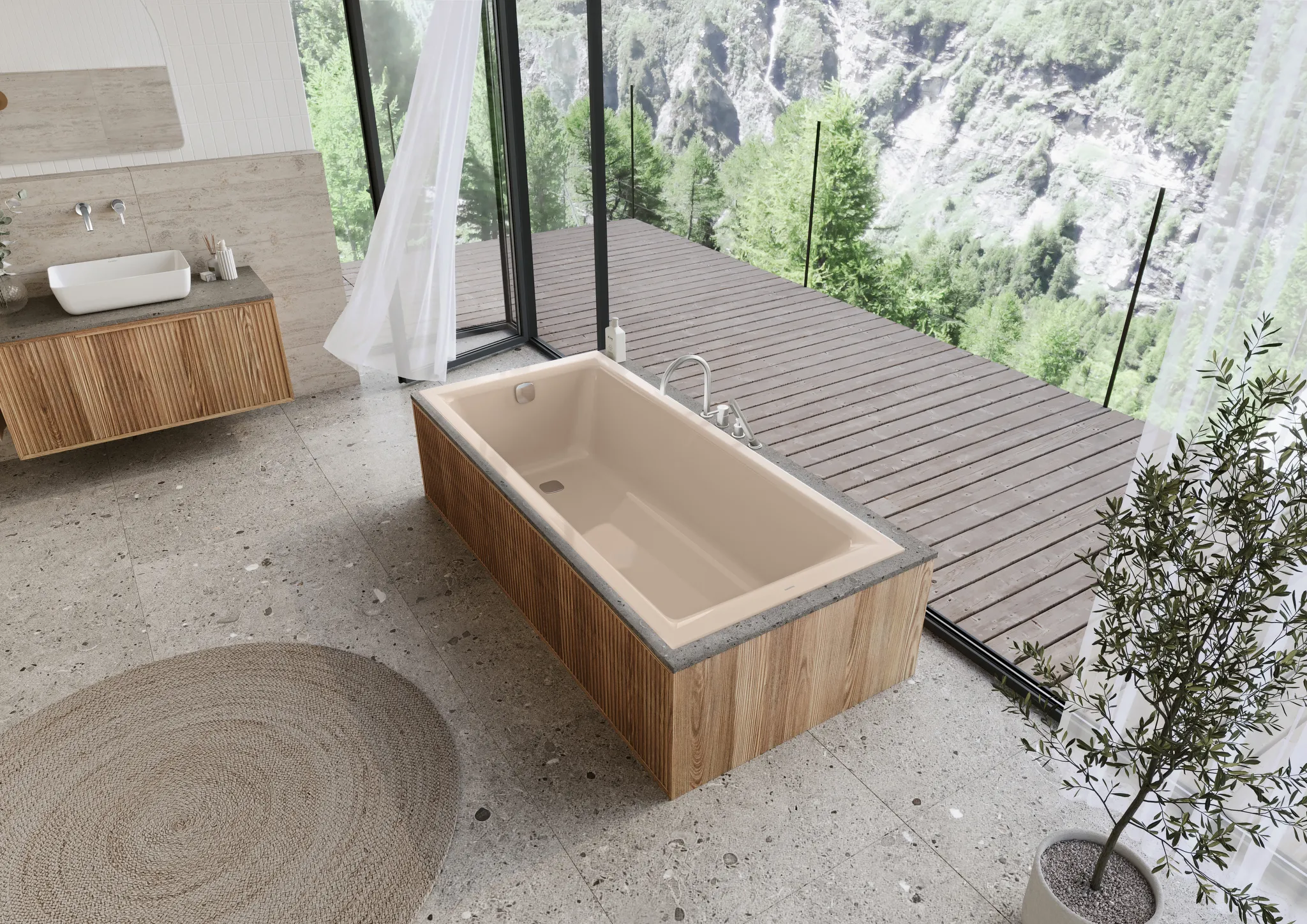 Kaldewei Badewanne „Puro Next“ rechteck 1900 × 900 mm in bahamabeige