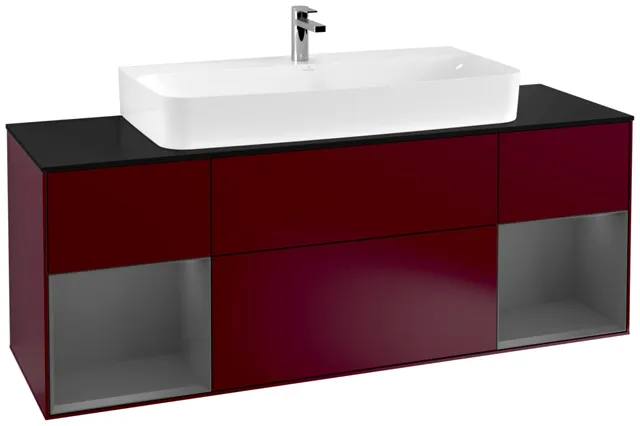 Villeroy & Boch Waschtischunterschrank „Finion“ für Schrankwaschtisch 1600 × 603 × 501 mm Peony Matt Lacquer, für Becken mittig Villeroy & Boch Waschtischunterschrank „Finion“ für Schrankwaschtisch 1600 × 603 × 501 mm Peony Matt Lacquer, für Becken mittig