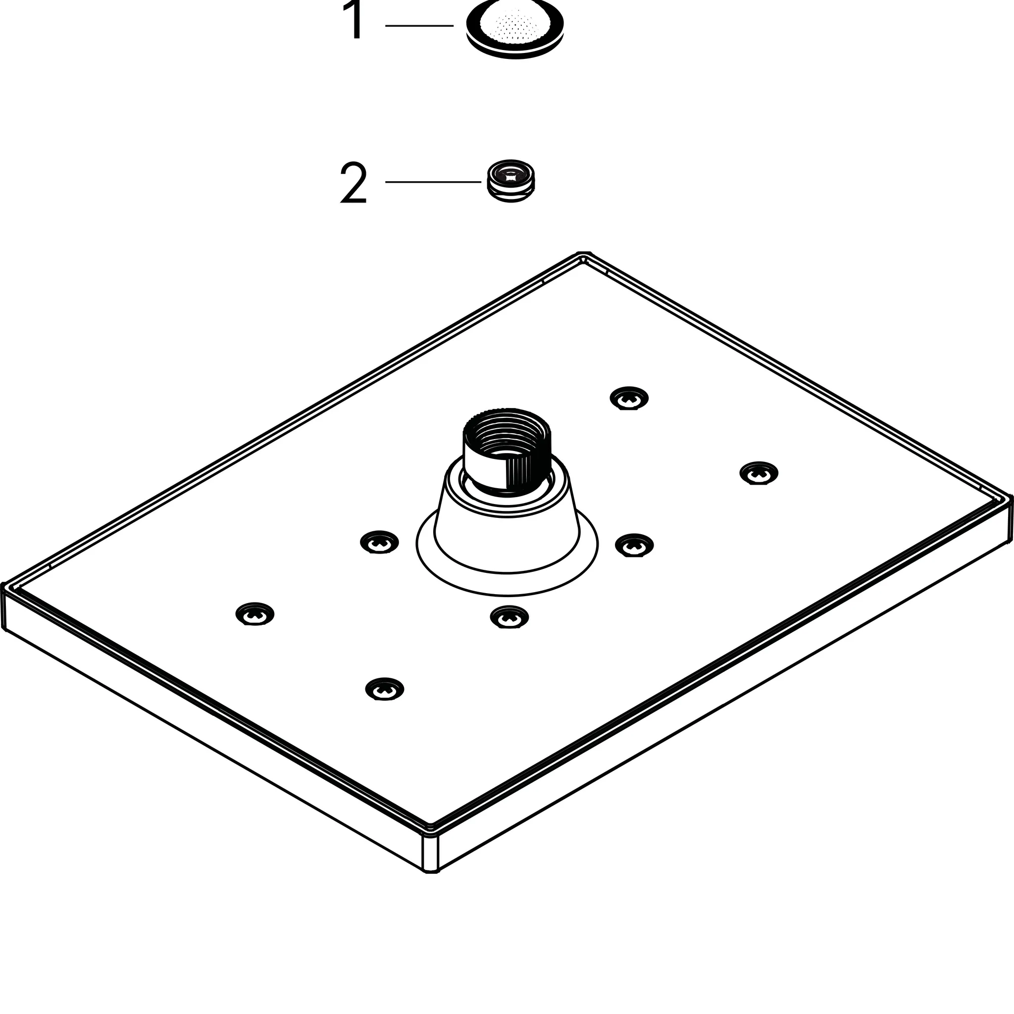 Kopfbrause Vernis Shape 230 1jet EcoSmart chrom Kopfbrause Vernis Shape 230 1jet EcoSmart chrom