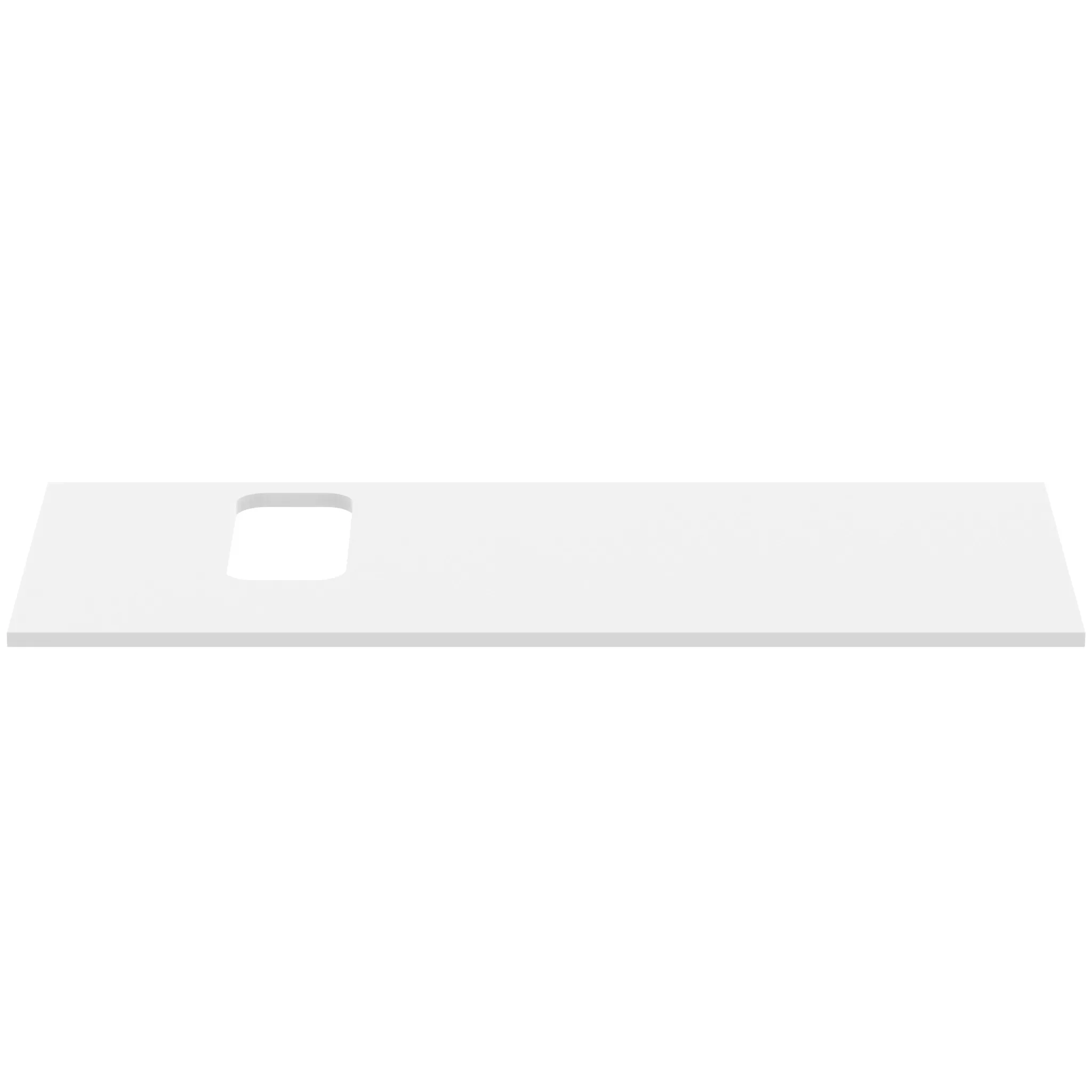 Waschtischplatte i.life B Ausschnitt links für ein Wand-Waschtisch 1202x507x18mm Weiß matt