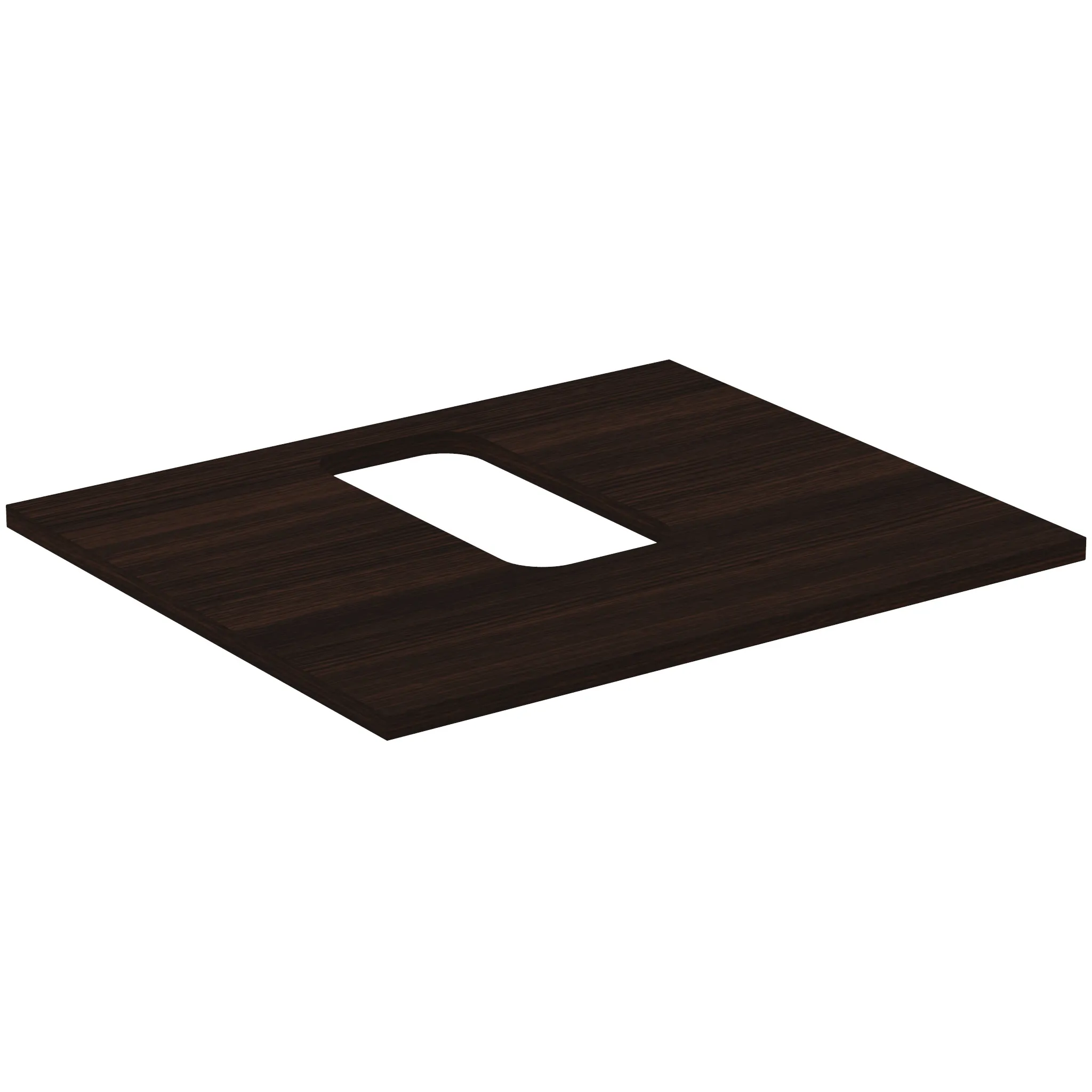 Waschtischplatte i.life B mittiger Ausschnitt für ein Wand-Waschtisch 602x507x18mm Weiß matt